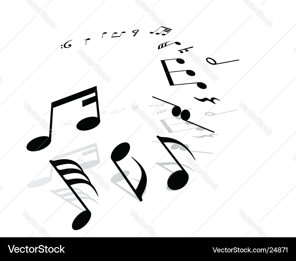 Musical Notes Swirl Vector Image