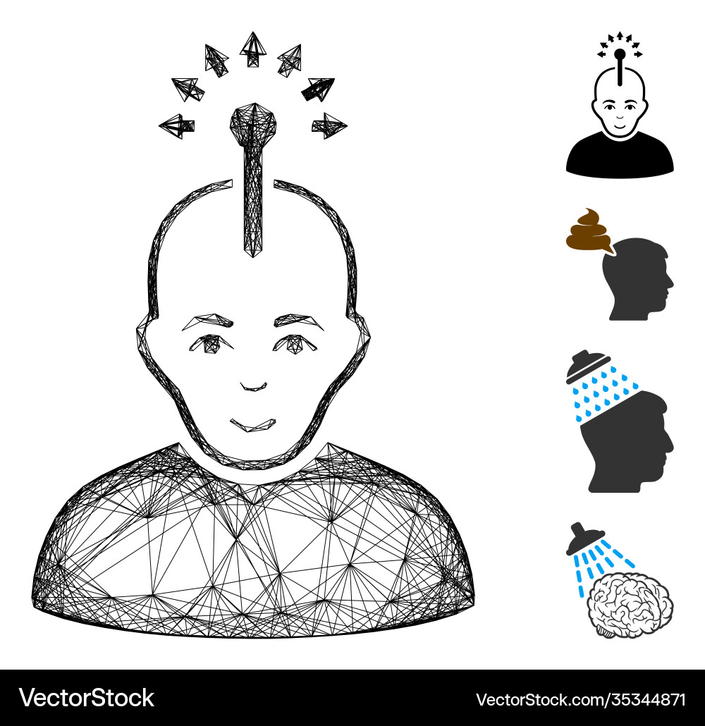 Net optical neural interface mesh Net optical neural interface mesh vector image