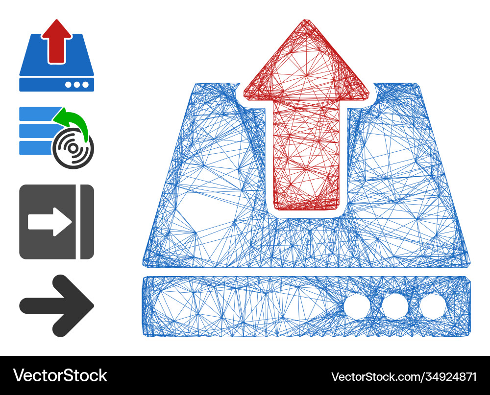 Net upload mesh Net upload mesh vector image