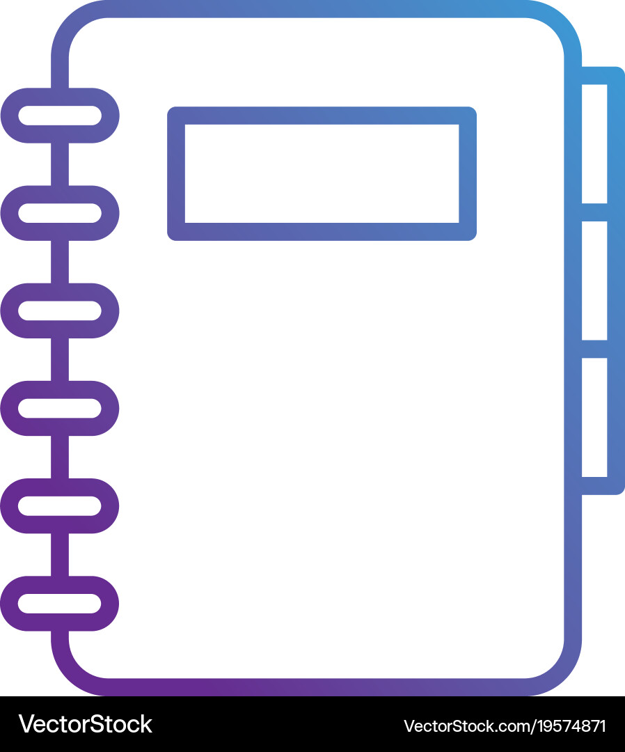 Office notebook with tabs vector image