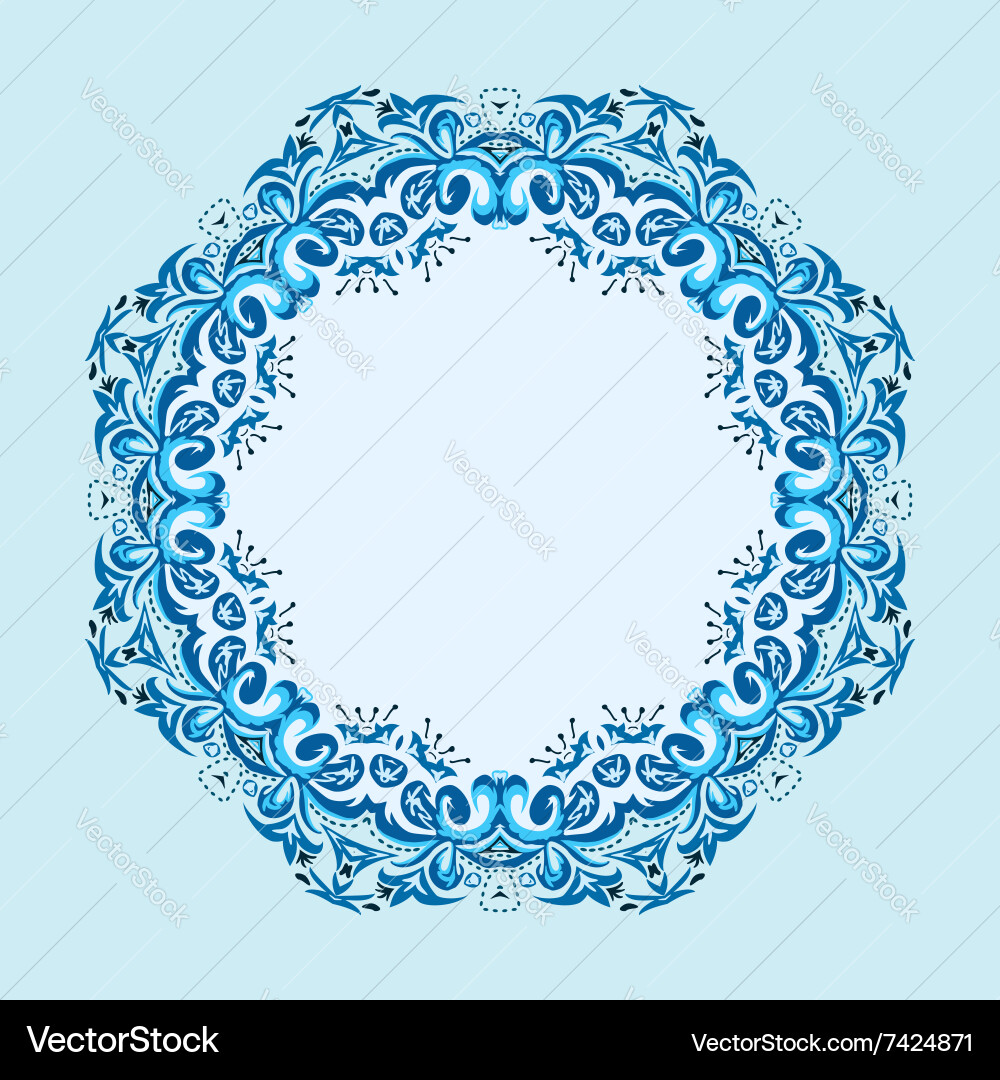 Round frame from abstract element Vector Image