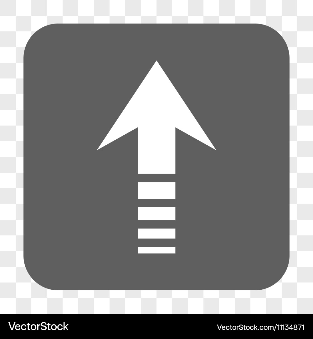 Send up rounded square button vector image