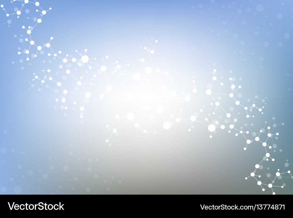 Structure molecule and communication dna atom Vector Image
