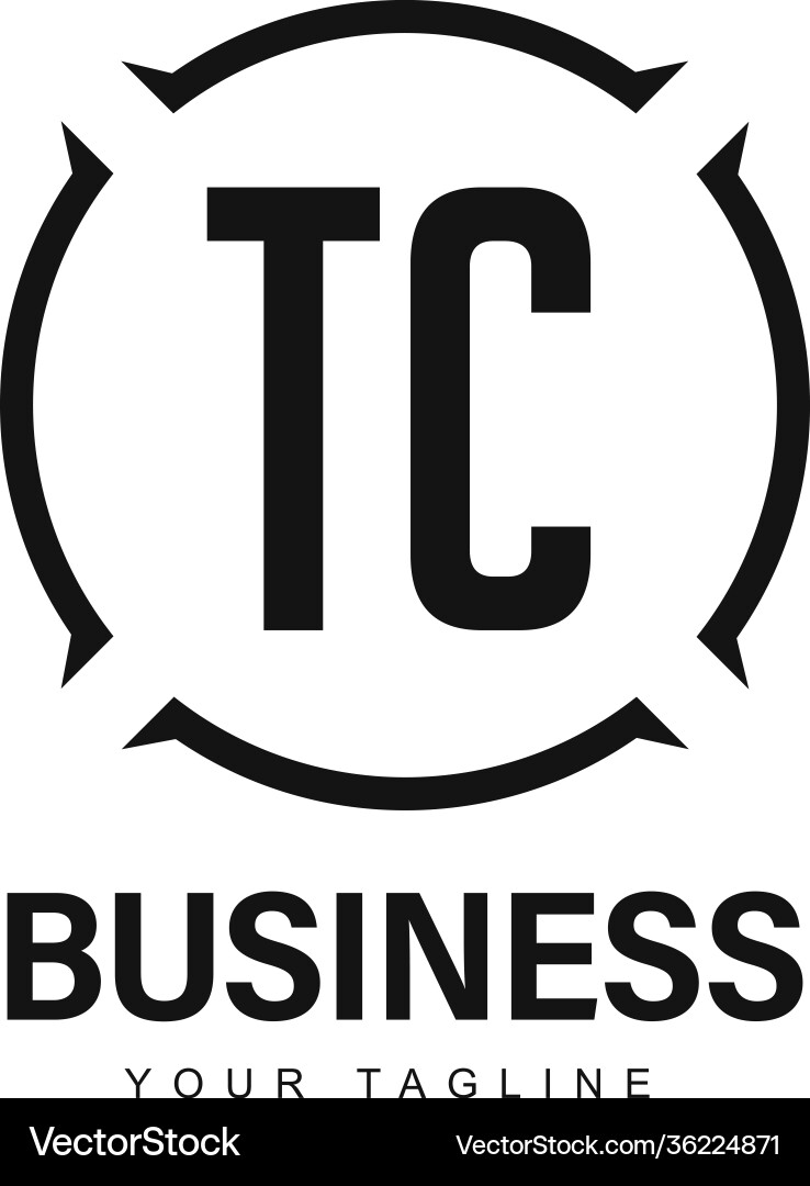 Tc initial a logo design with abstract style Tc initial a logo design with abstract style vector image
