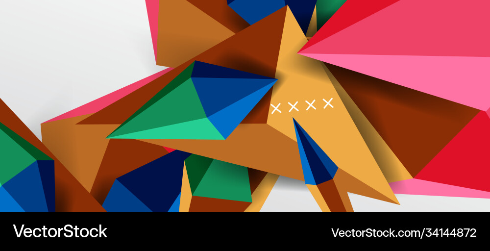 3d low poly abstract shape background Vector Image