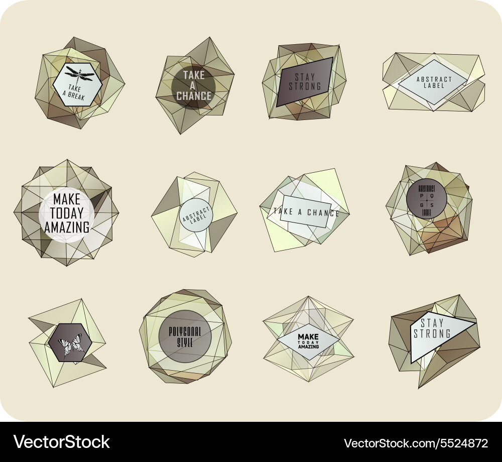 Abstract triangles design vector image