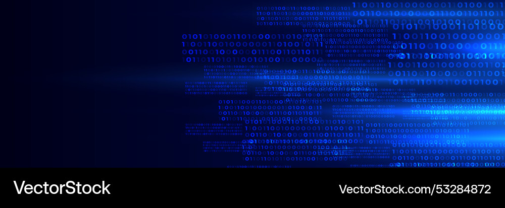 Blaue binäre Datensoftware Programmiercode Blaue binäre Datensoftware Programmiercode vektorbild
