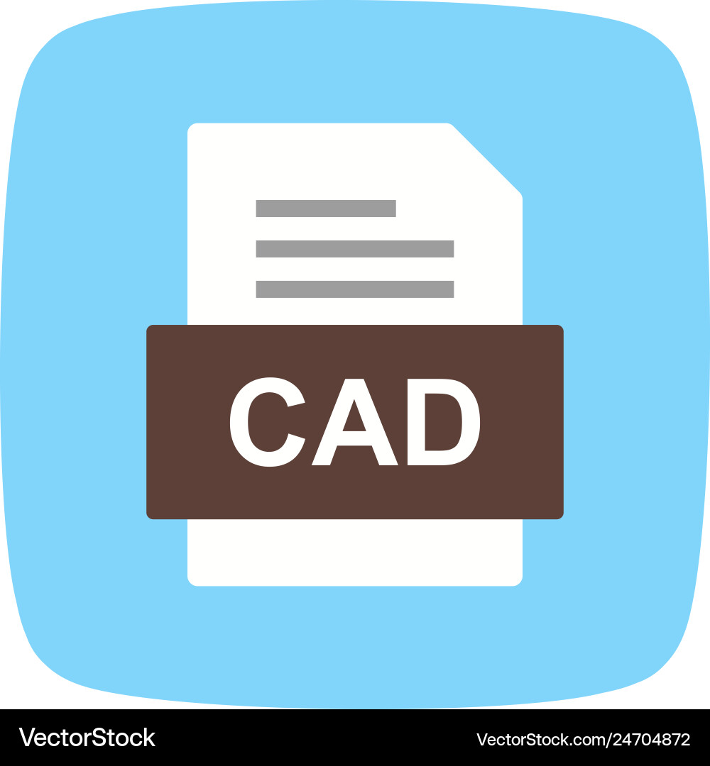 Cad file document icon Vector Image