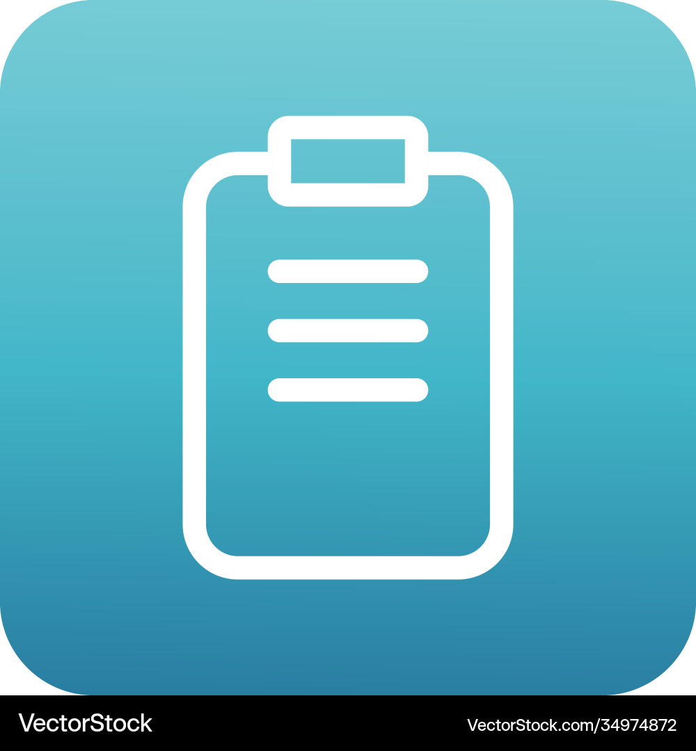 Checklist interface block gradient style icon Vector Image