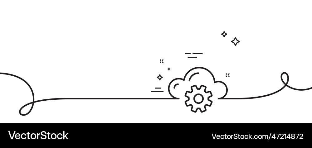 Cloud computing process line icon internet data Cloud computing process line icon internet data Vector Image
