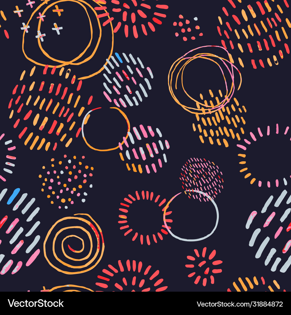 Colorful Abstract Round Pattern vector image