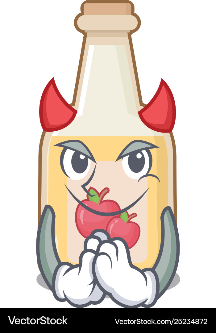 Devil apple cider in character shape Vector Image