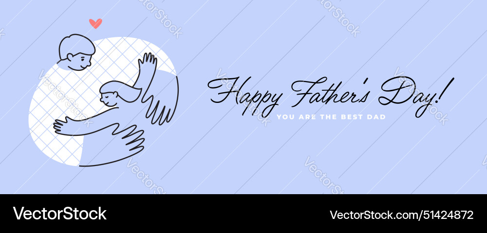 Father and daughter hugging Vector Image
