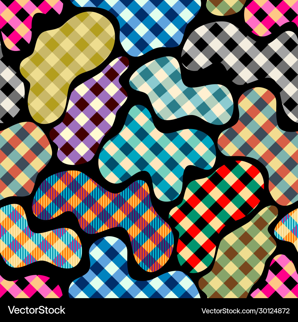 Geometric Patchwork Abstract Pattern vector image