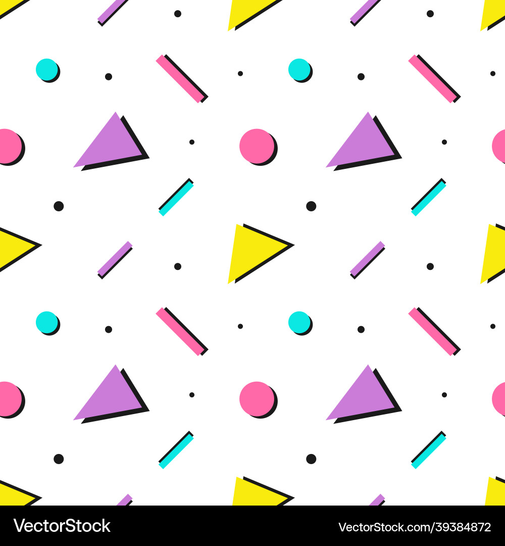 Geometric shapes triangles circles pattern Geometric shapes triangles circles pattern vector image