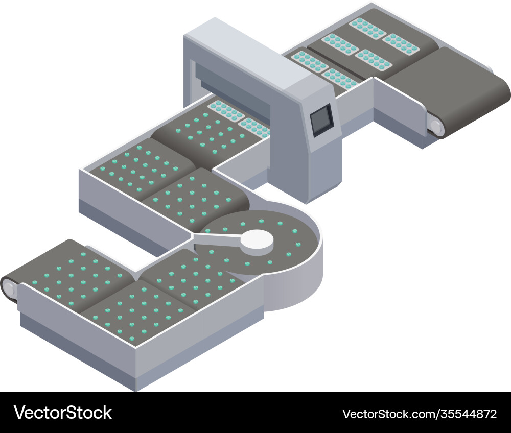 Industrial Conveyor System vector image