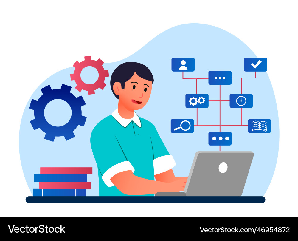 Logic at work Logic at work vector image