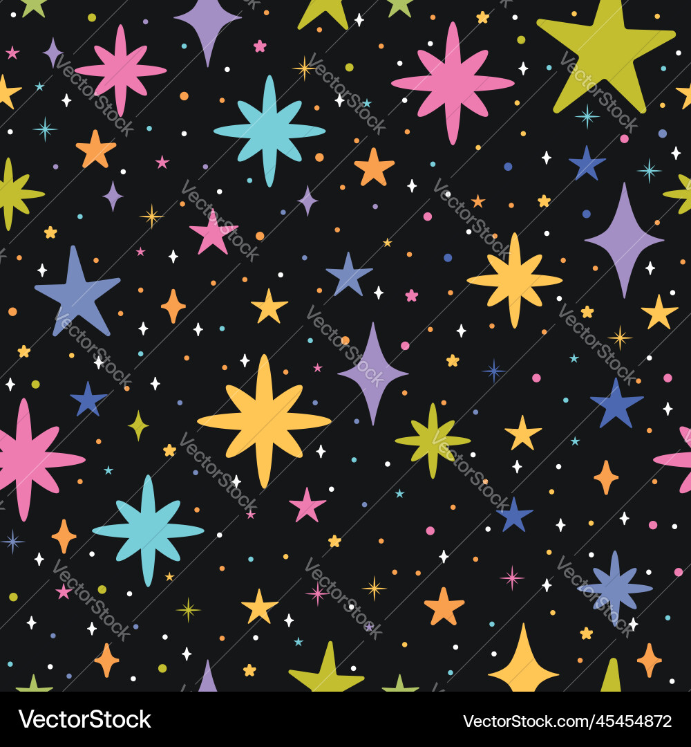 Star Field Pattern Außenraum Sternfeld Muster Lizenzfreies Vektorbild