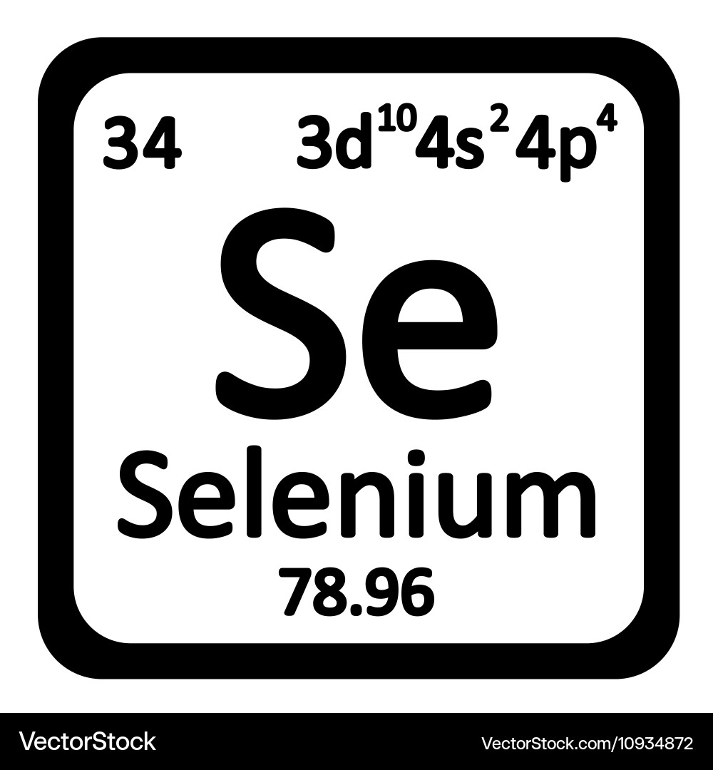 Periodic table element selenium icon Vector Image