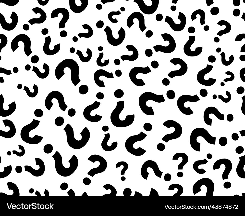 Question Mark Seamless Pattern vector image