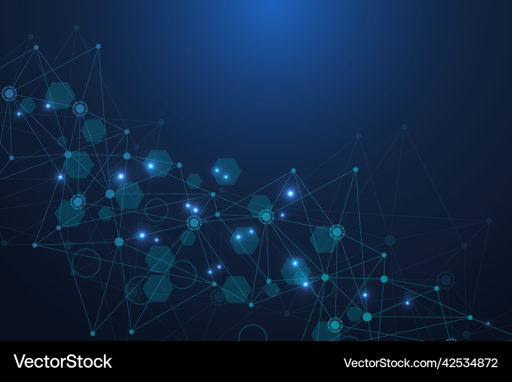 Science network pattern connecting lines and dots Science network pattern connecting lines and dots vector image