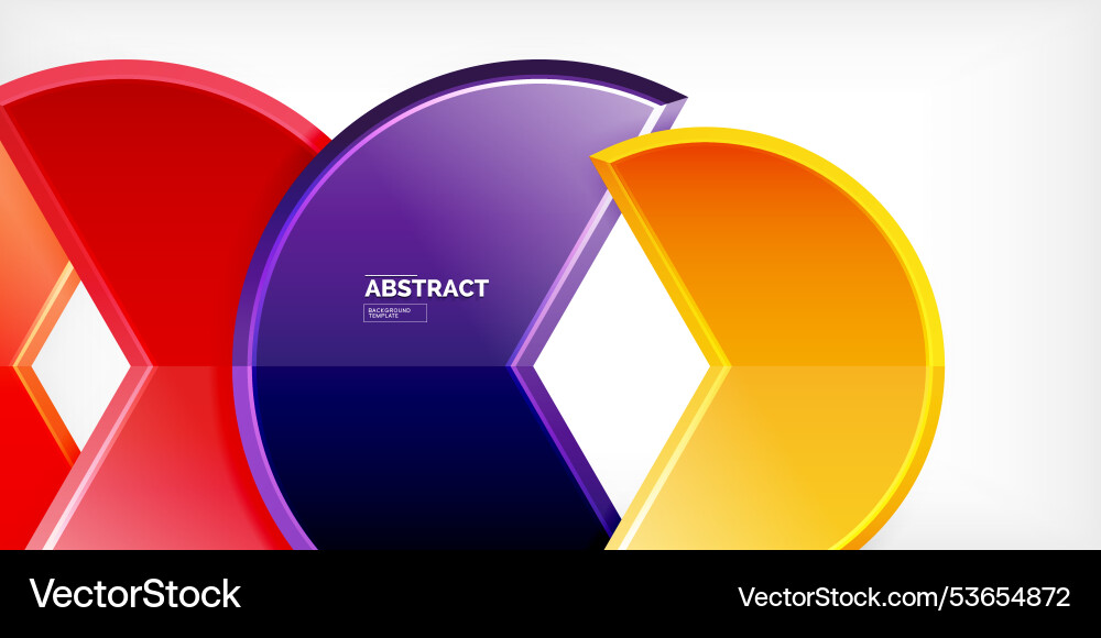 Trendy round shapes with triangular angle design Vector Image