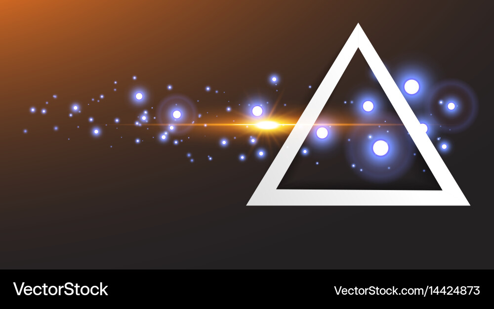 Abstract white frame in triangle vector image