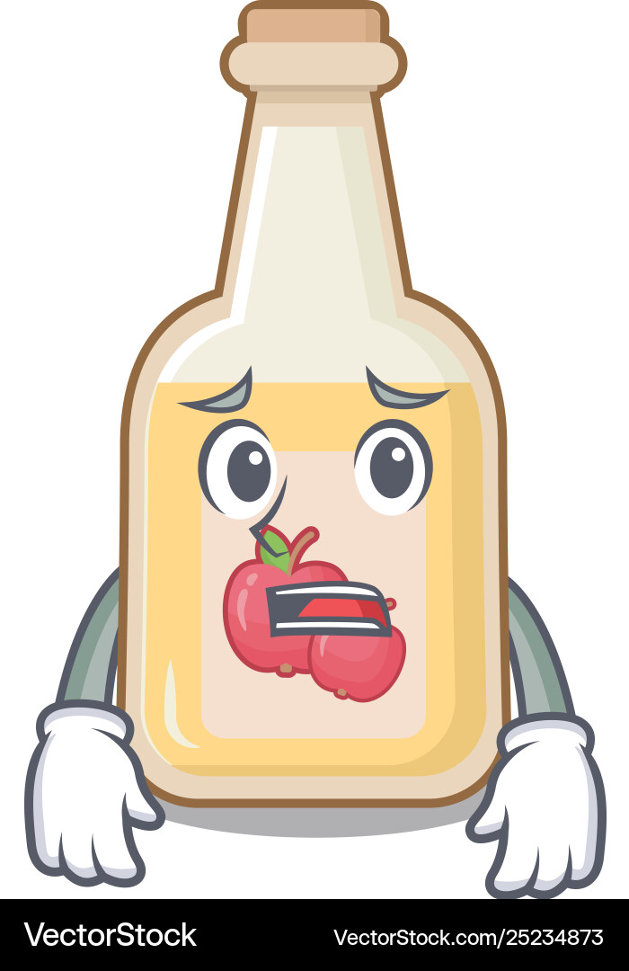 Afraid apple cider in character shape Vector Image
