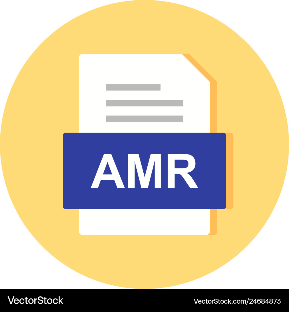 Amr file document icon Vector Image