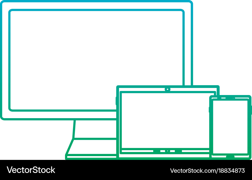 Computer monitor with laptop icon image vector image