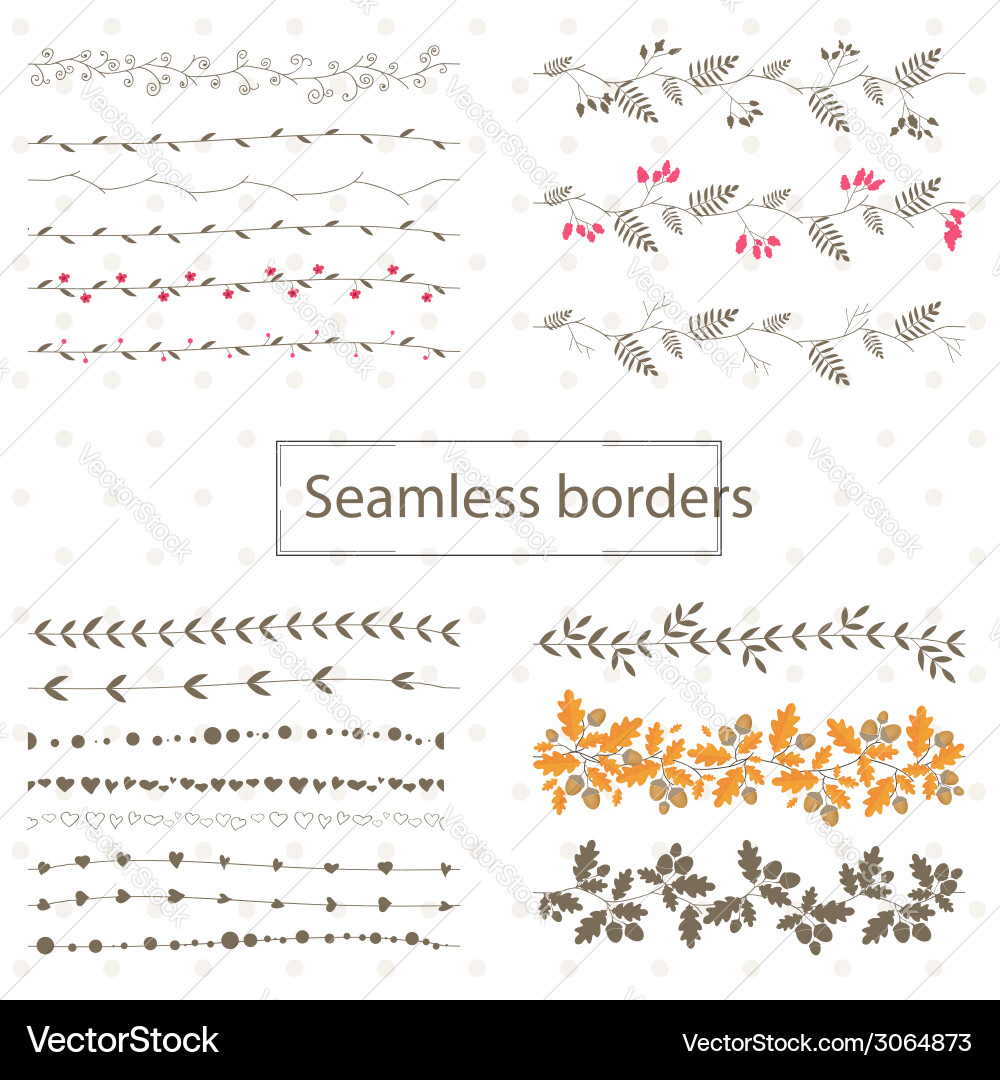 Decorative Border Collection Vector Image