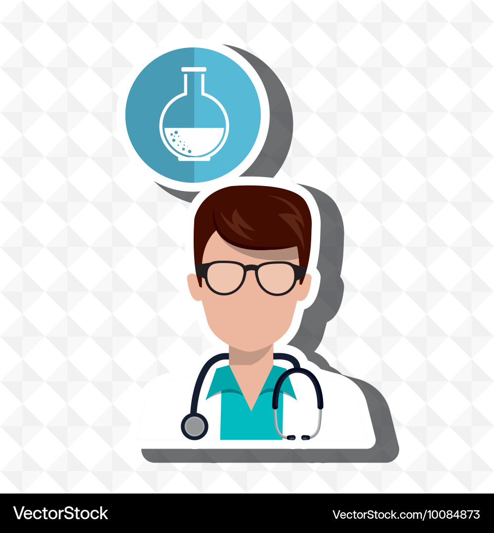Doctor stethoscope glass bubble Vector Image