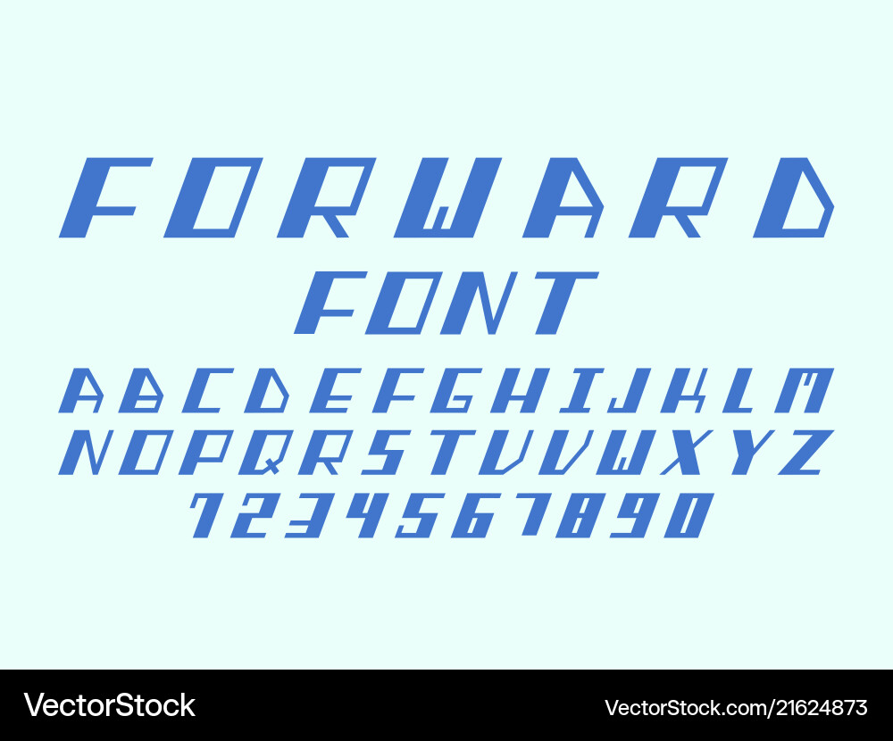 Forward cursive font alphabet l vector image