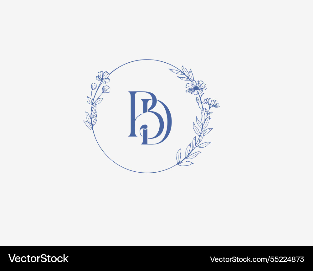 Hochzeit Logo Kran Design Monogramm Vektorbild