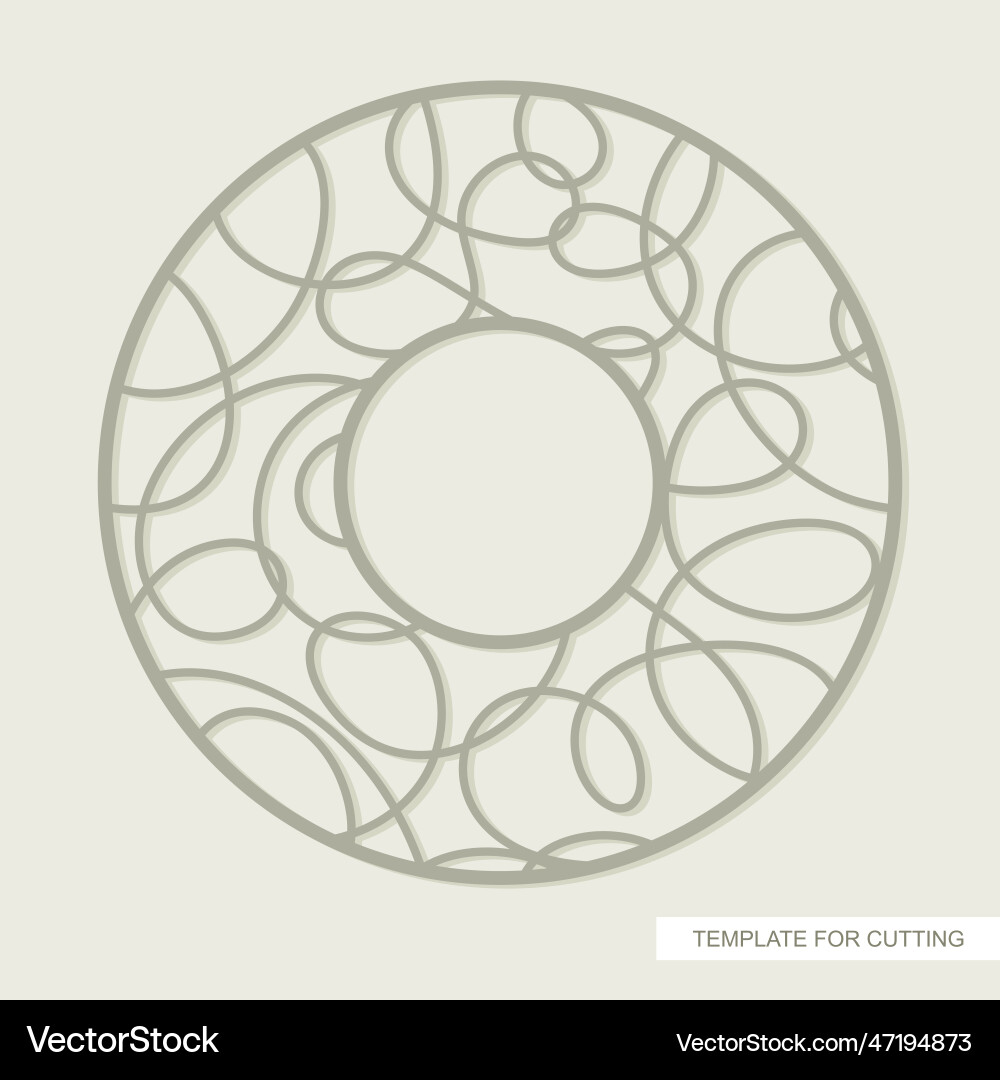 Round frame with pattern of chaotic lines Round frame with pattern of chaotic lines vector image