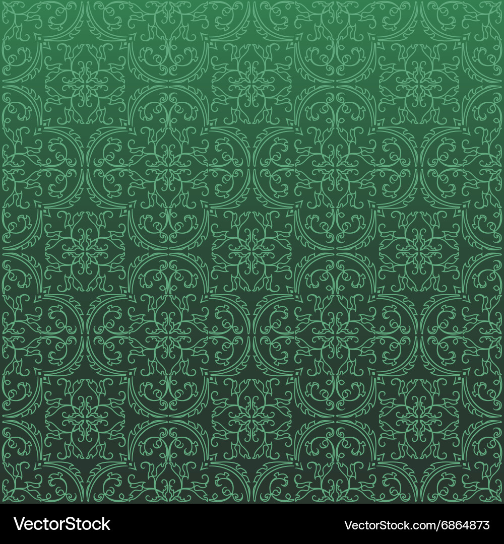 Seamless damask background pattern design vector image