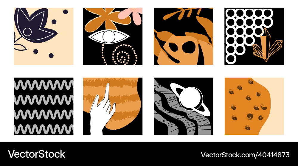 Set of abstract shapes Vector Image