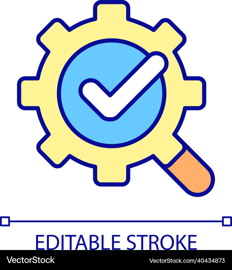 System check success rgb color icon Vector Image