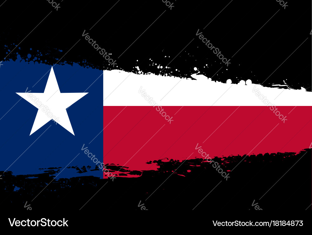 Texas Flag Splash Effect Vector Image