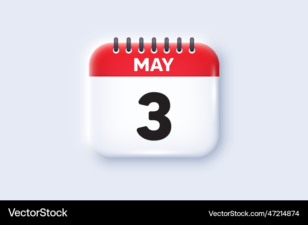 3rd day of the month icon event schedule date Vector Image