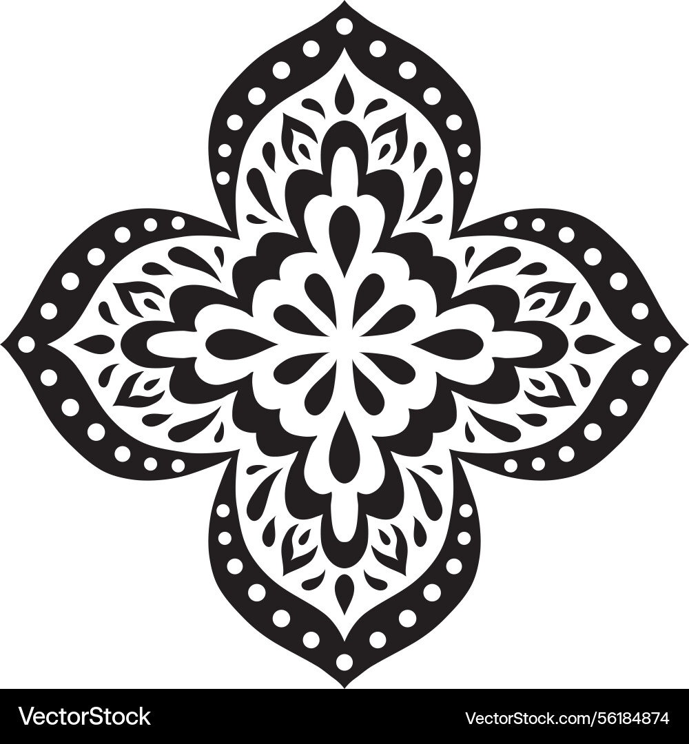 Abstract black and white ethnic ornamental pattern Abstract black and white ethnic ornamental pattern vector image