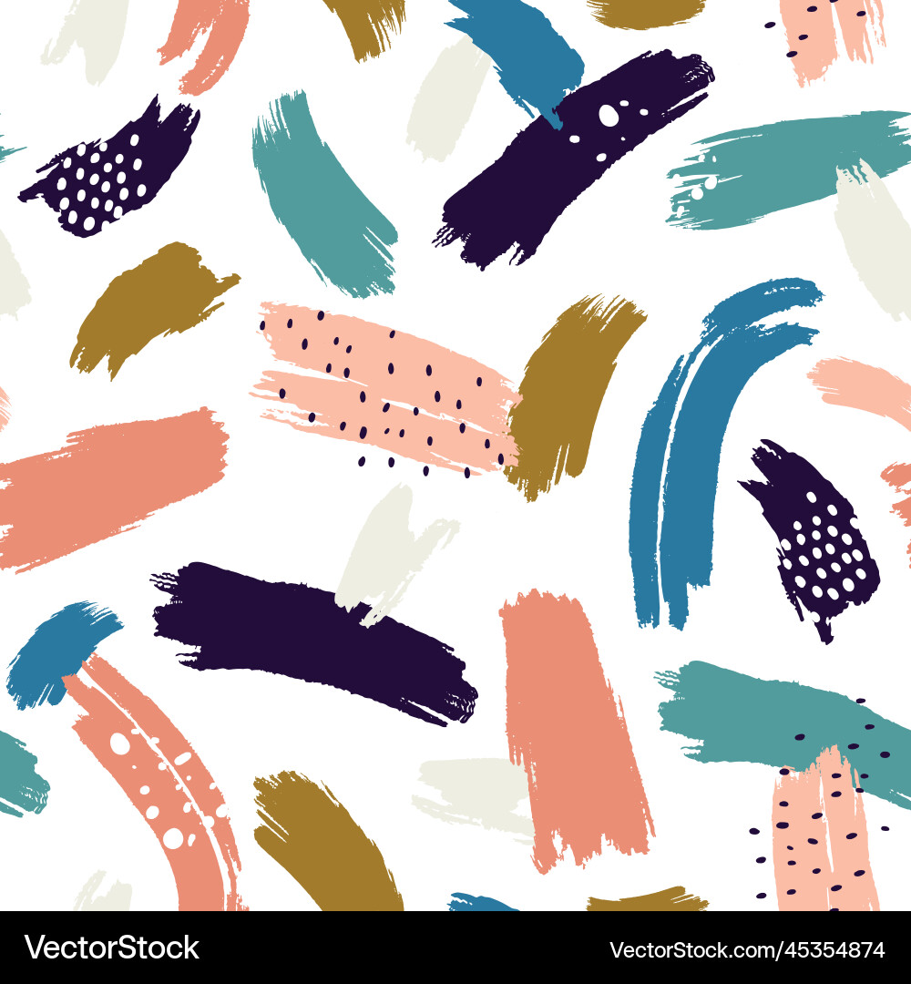 Abstract Brushstroke Patterns vector image
