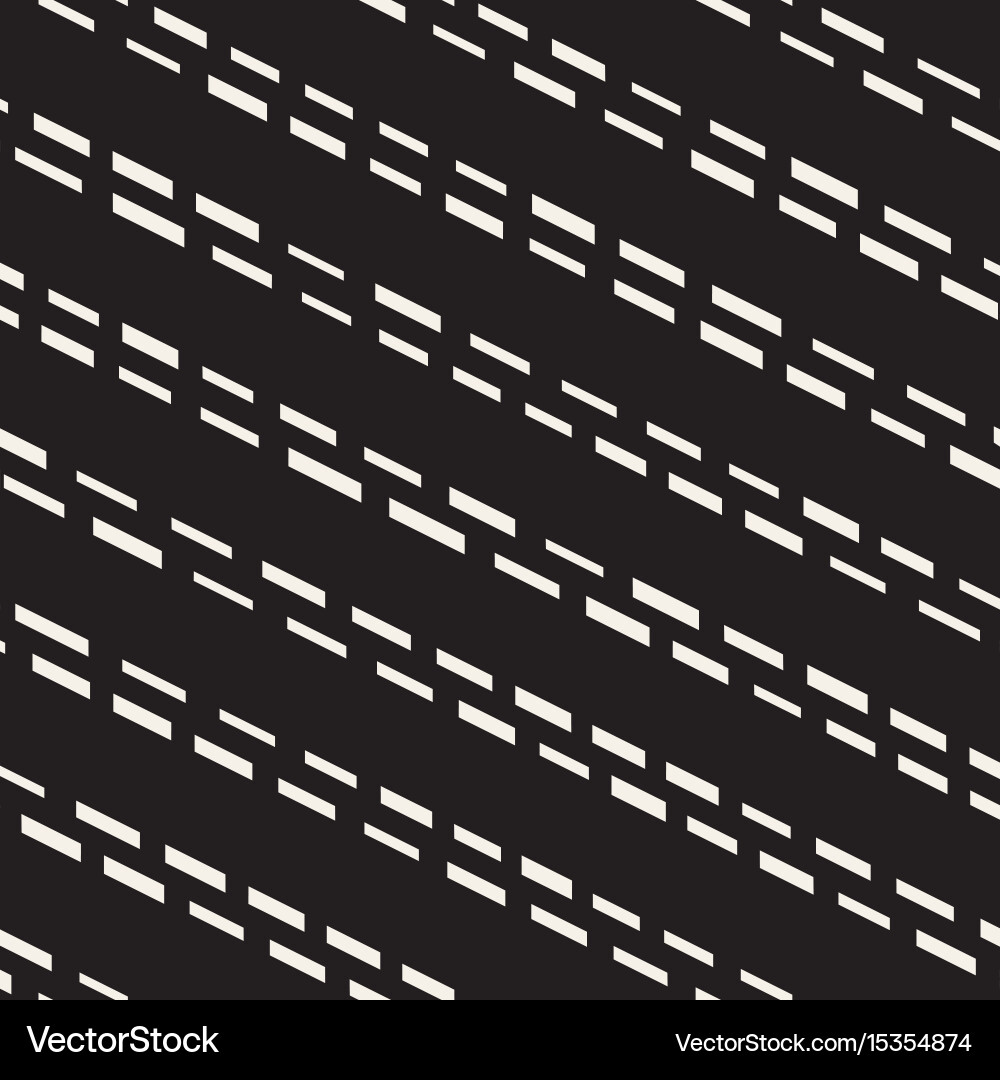 Black and white irregular dashed lines pattern Vector Image