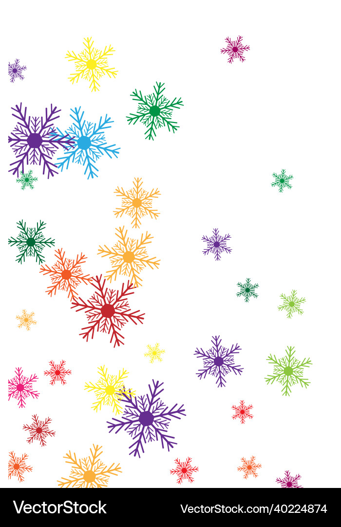 Bright rainbow snowflake with a pattern Vector Image