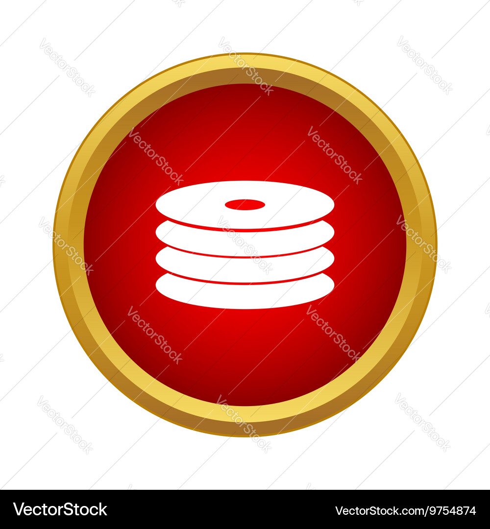 Cd disk icon simple style Vector Image