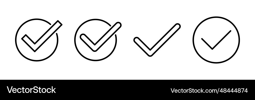 Check icon mark list button Check icon mark list button vector image