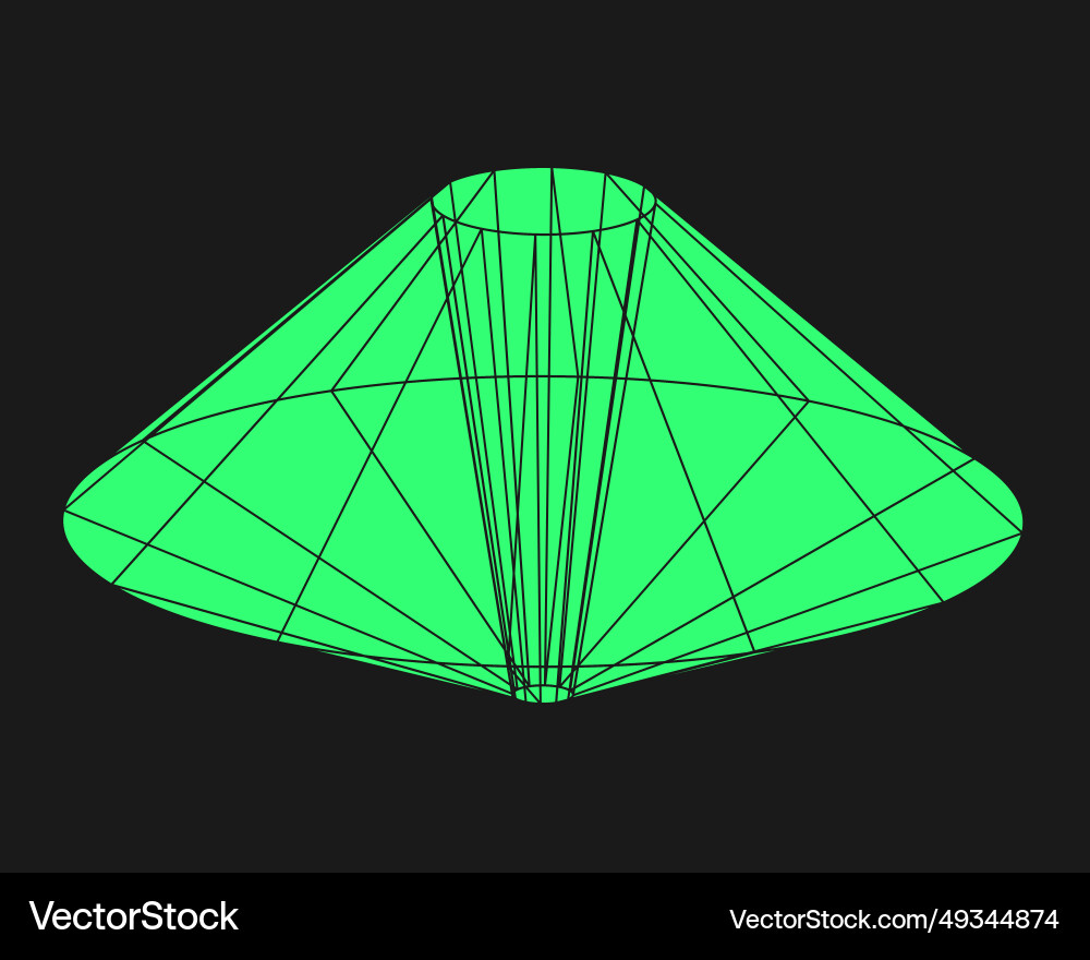 Cyber geometry y2k element cyberpunk shape vector image