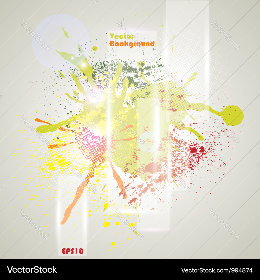 Dynamic Paint Splatter Background Vector Image