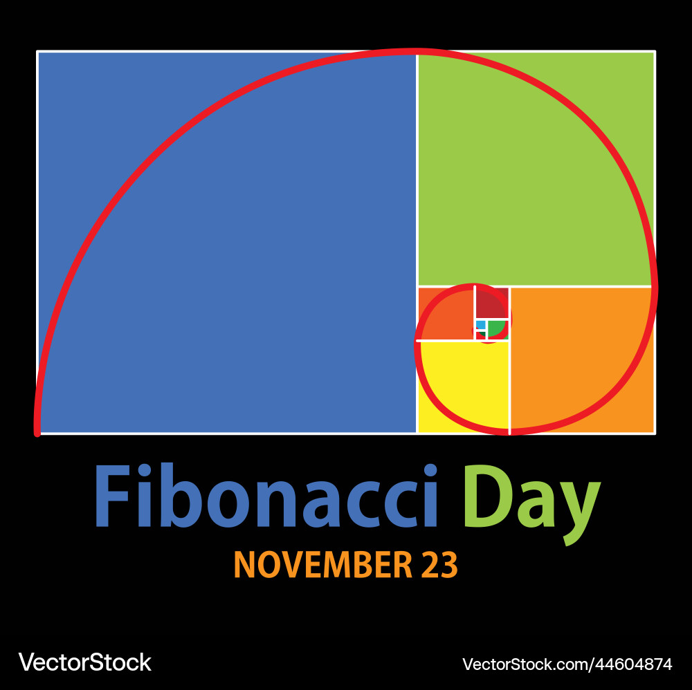 Fibonacci day poster design Fibonacci day poster design Vector Image