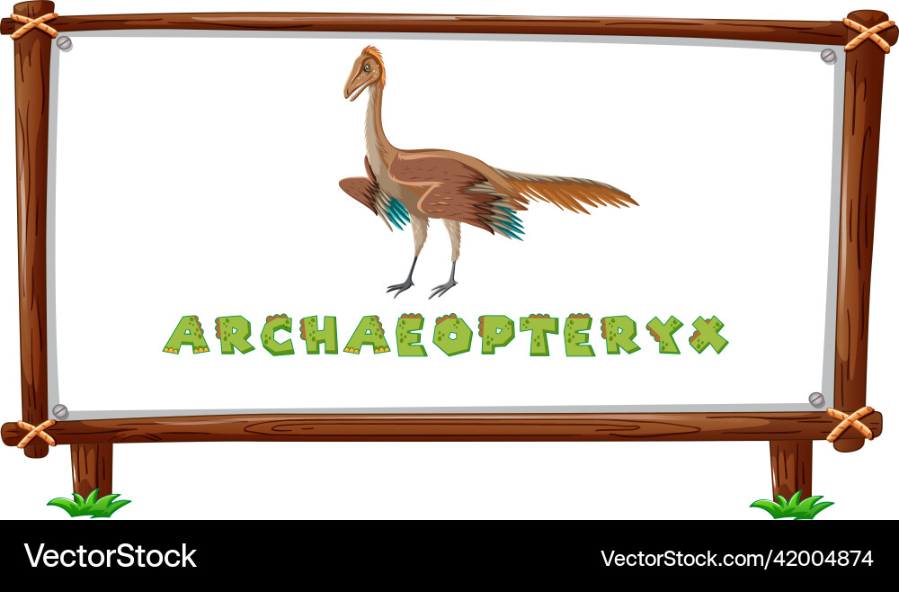 Frame template with dinosaurs and text Frame template with dinosaurs and text Vector Image